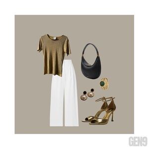 Vintage Gold Shimmer Top